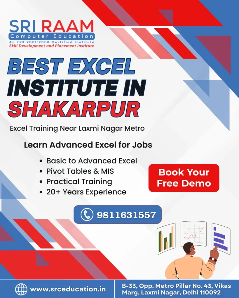 Best Training Institute For Excel Course in Shakarpur