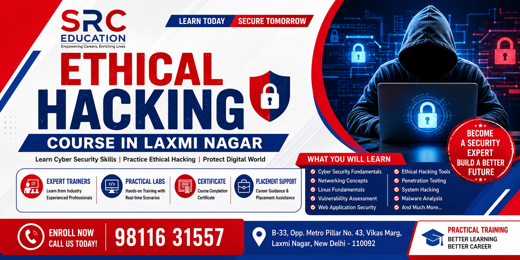 Ethical Hacking Course in Laxmi Nagar at SRC Education