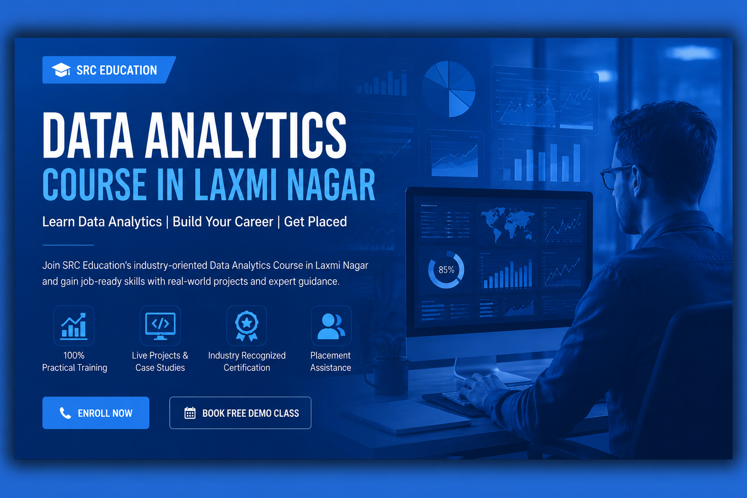 Data Analytics Course in Laxmi Nagar at SRC Education with Advanced Excel, Power BI, SQL and Python training